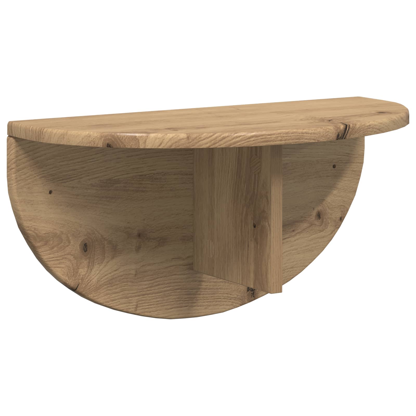 Raft de perete Pe perete 2 pcs Stejar Artizanal 38 x 19 x 19 cm — imaginea 5
