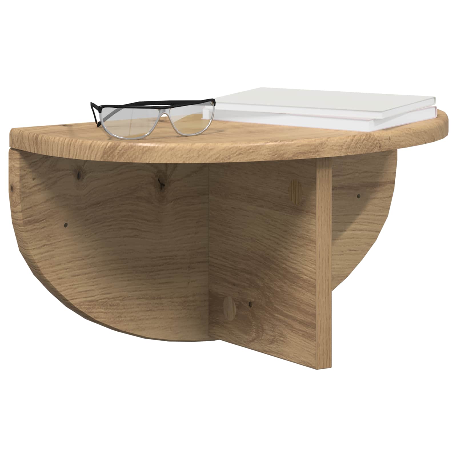 Raft de perete Pe perete 2 pcs Stejar Artizanal 38 x 19 x 19 cm — imaginea 3