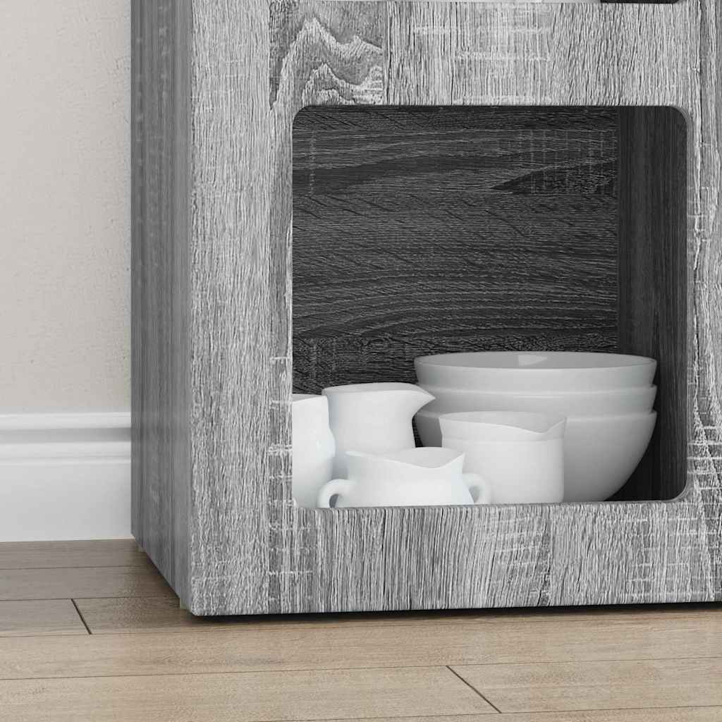 Bufet Gri Sonoma 59 x 35 x 80.5 cm Lemn compozit — imaginea 6