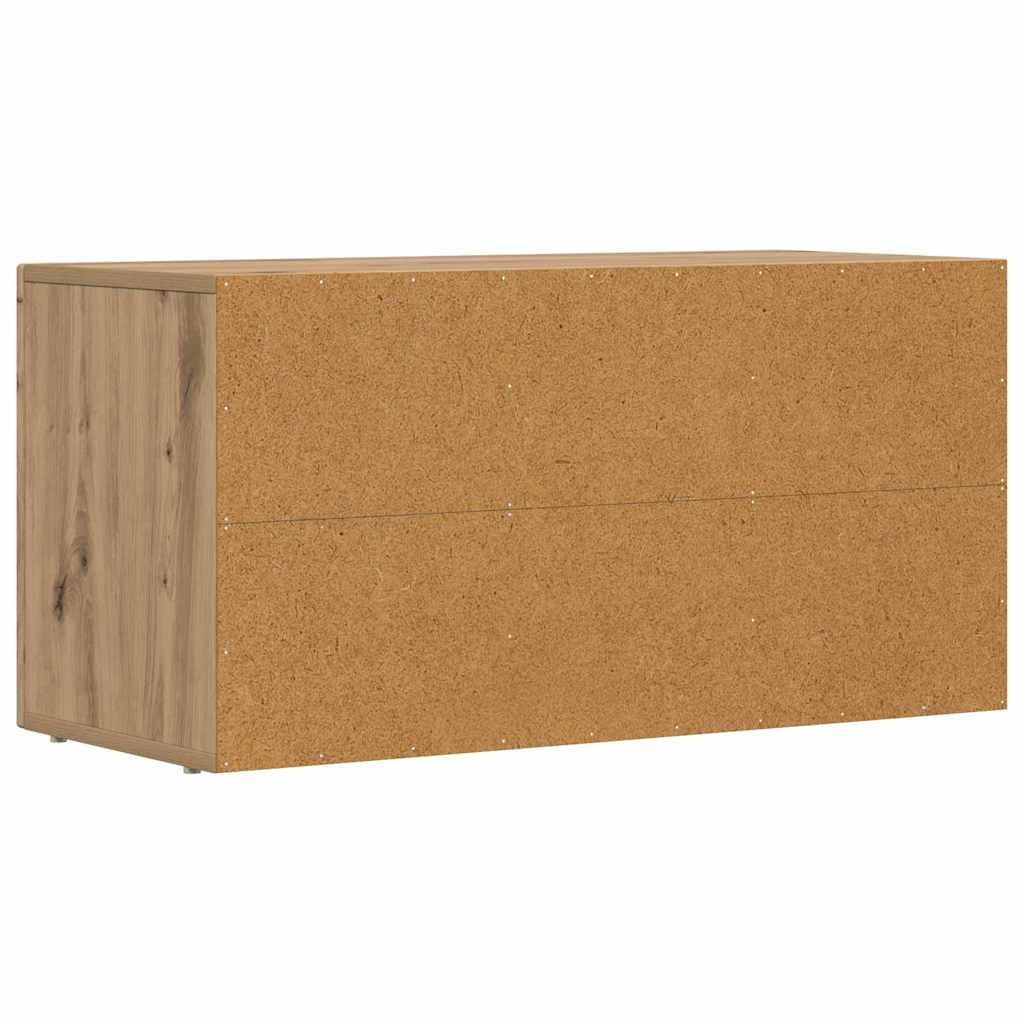 Cabinet TV Stejar Artizanal 80 x 35 x 40 cm Lemn compozit — imaginea 8