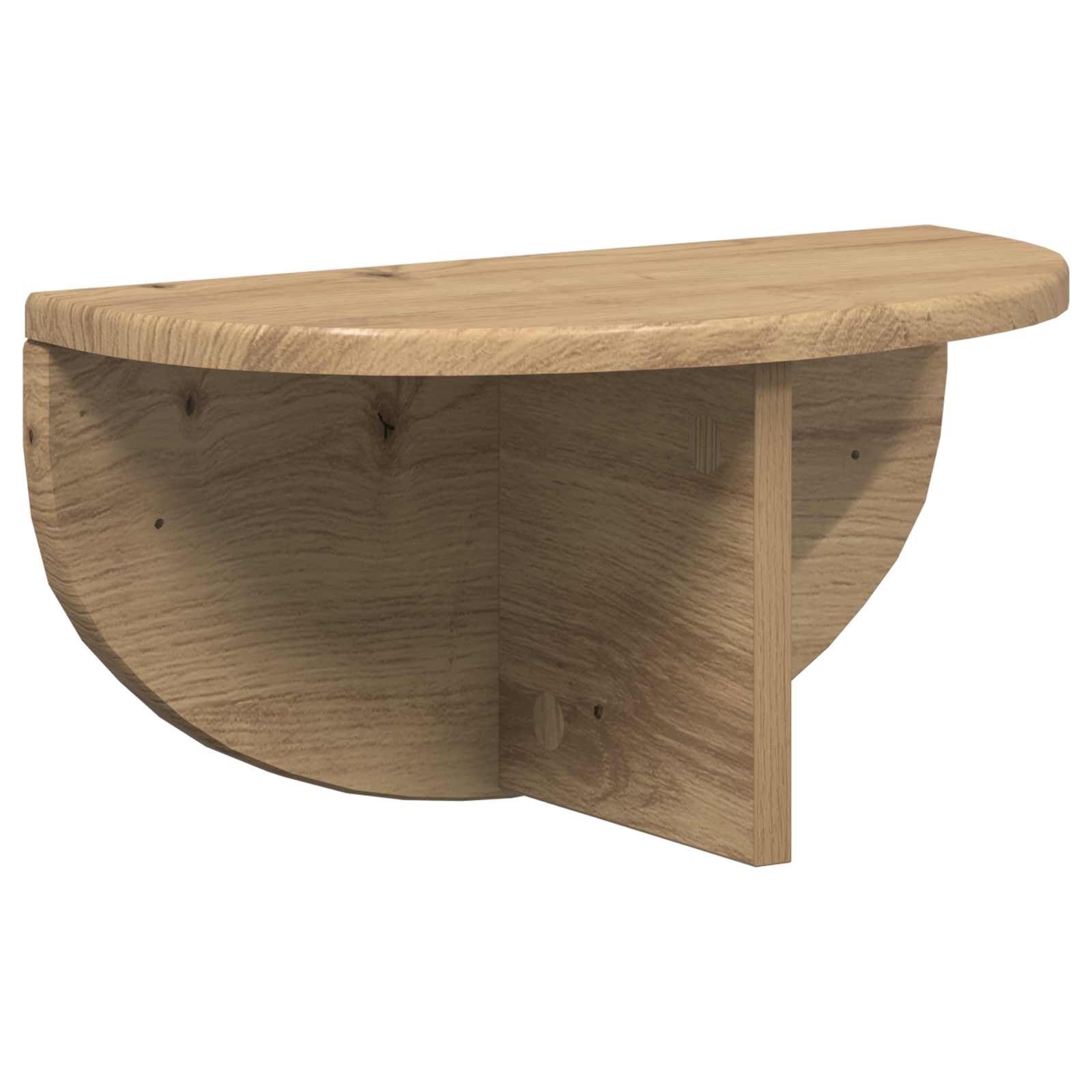 Raft de perete Pe perete 2 pcs Stejar Artizanal 38 x 19 x 19 cm — imaginea 5