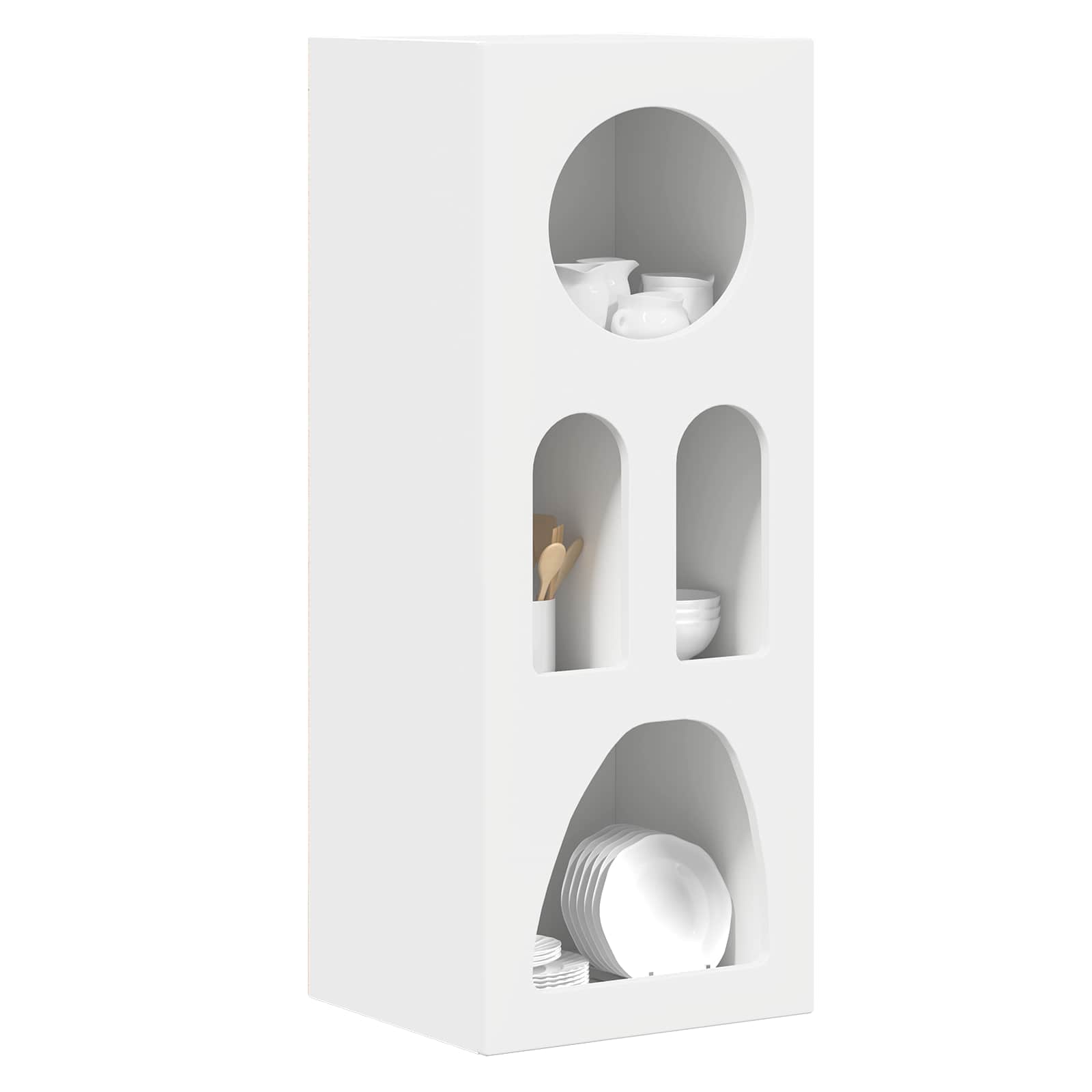 Bufet Alb 40 x 35 x 100.5 cm Lemn compozit — imaginea 3