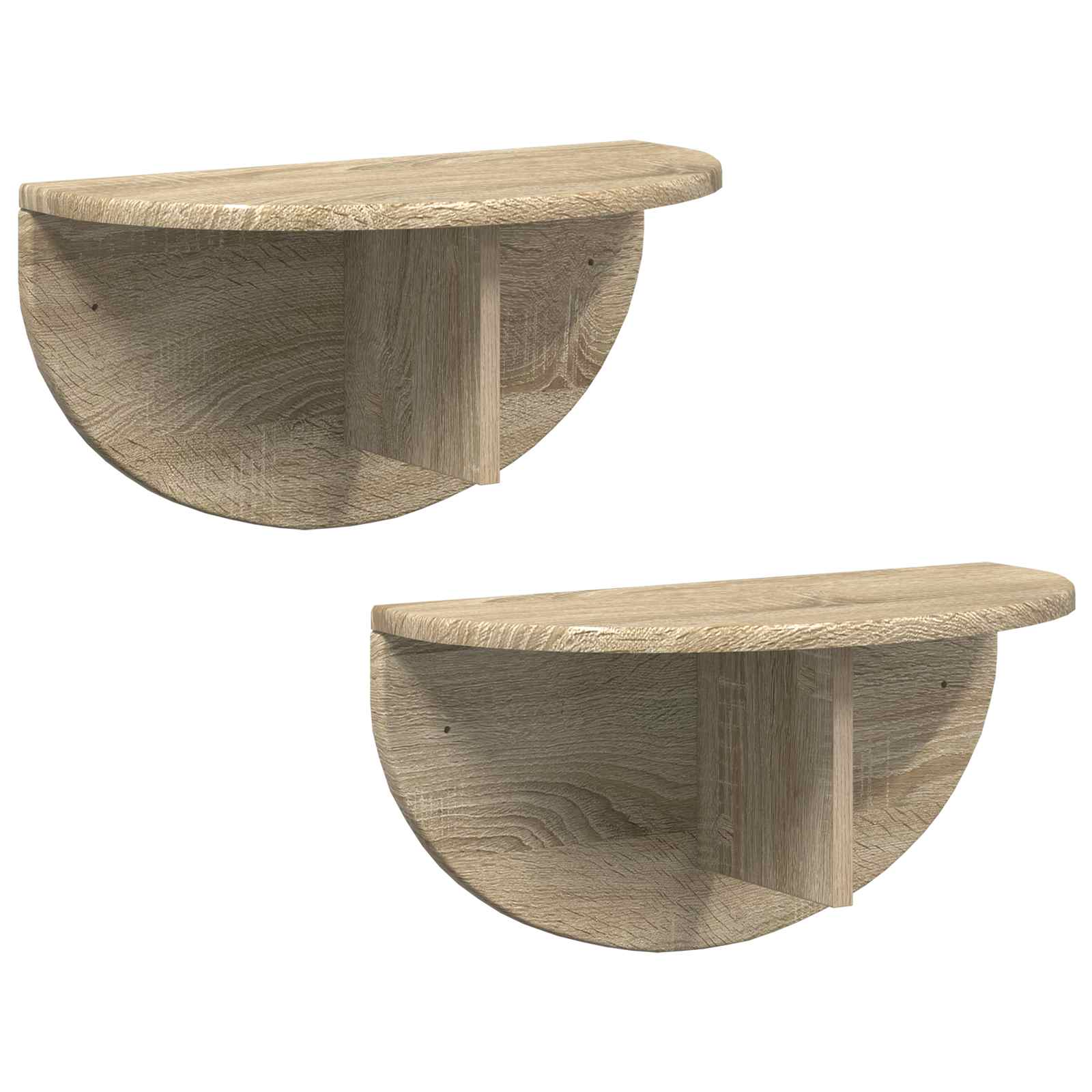 Raft de perete Pe perete 2 pcs Stejar Sonoma 38 x 19 x 19 cm