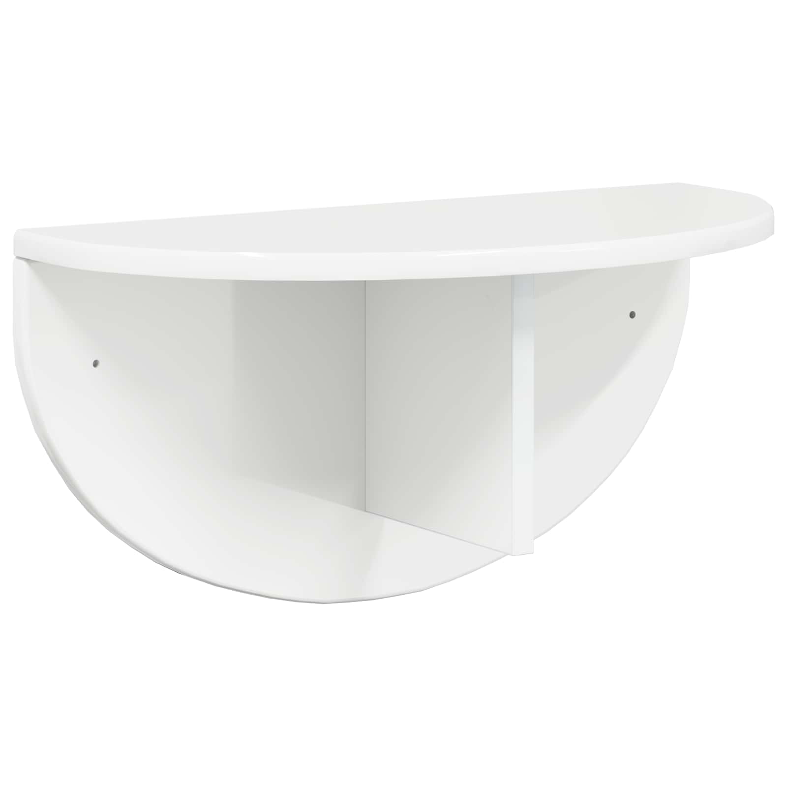 Raft de perete 2 pcs Alb lucios 38 x 19 x 19 cm Lemn compozit — imaginea 5
