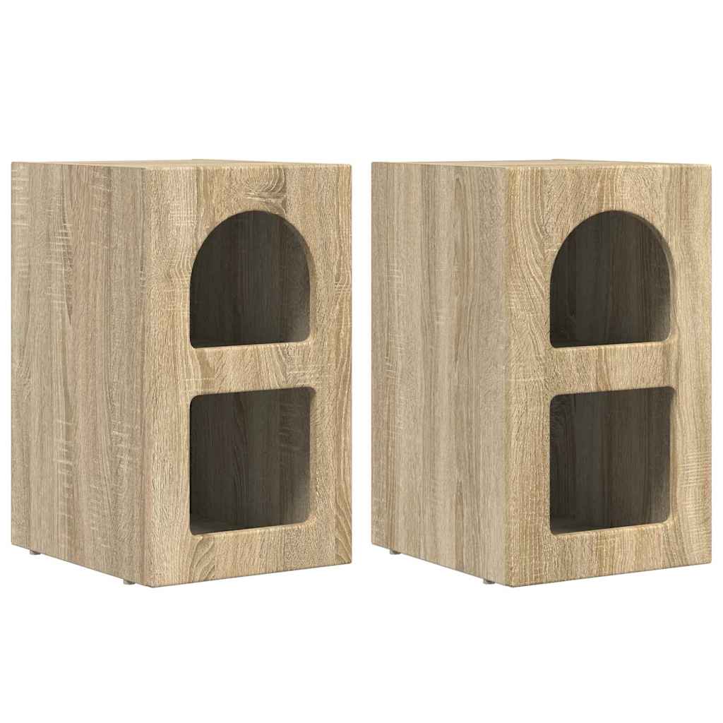 Noptiera 2 pcs Stejar Sonoma 29.5 x 35 x 50 cm Lemn compozit