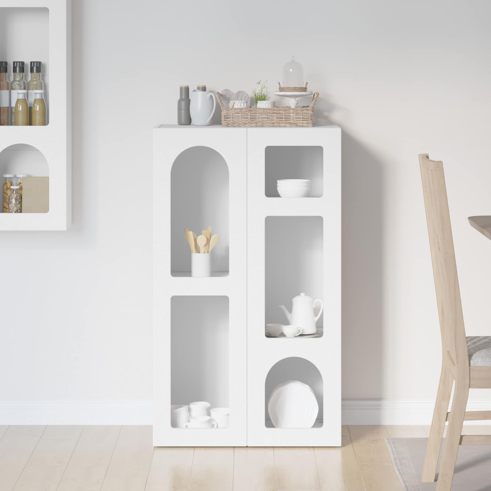 Bufet Alb 59 x 35 x 100,5 cm Lemn compozit — imaginea 4