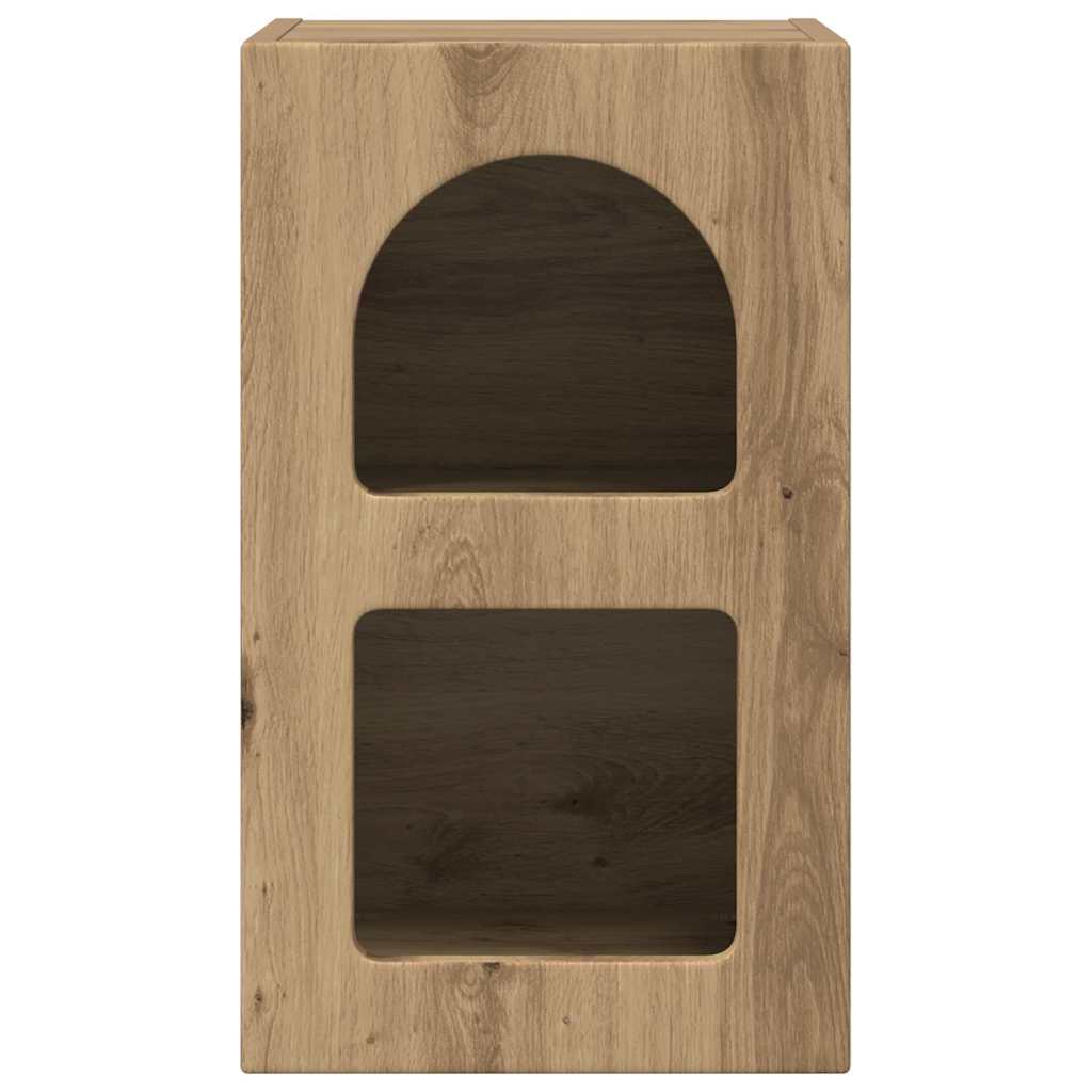 Noptiera 2 pcs Stejar Artizanal 29.5 x 35 x 50 cm Lemn compozit — imaginea 7