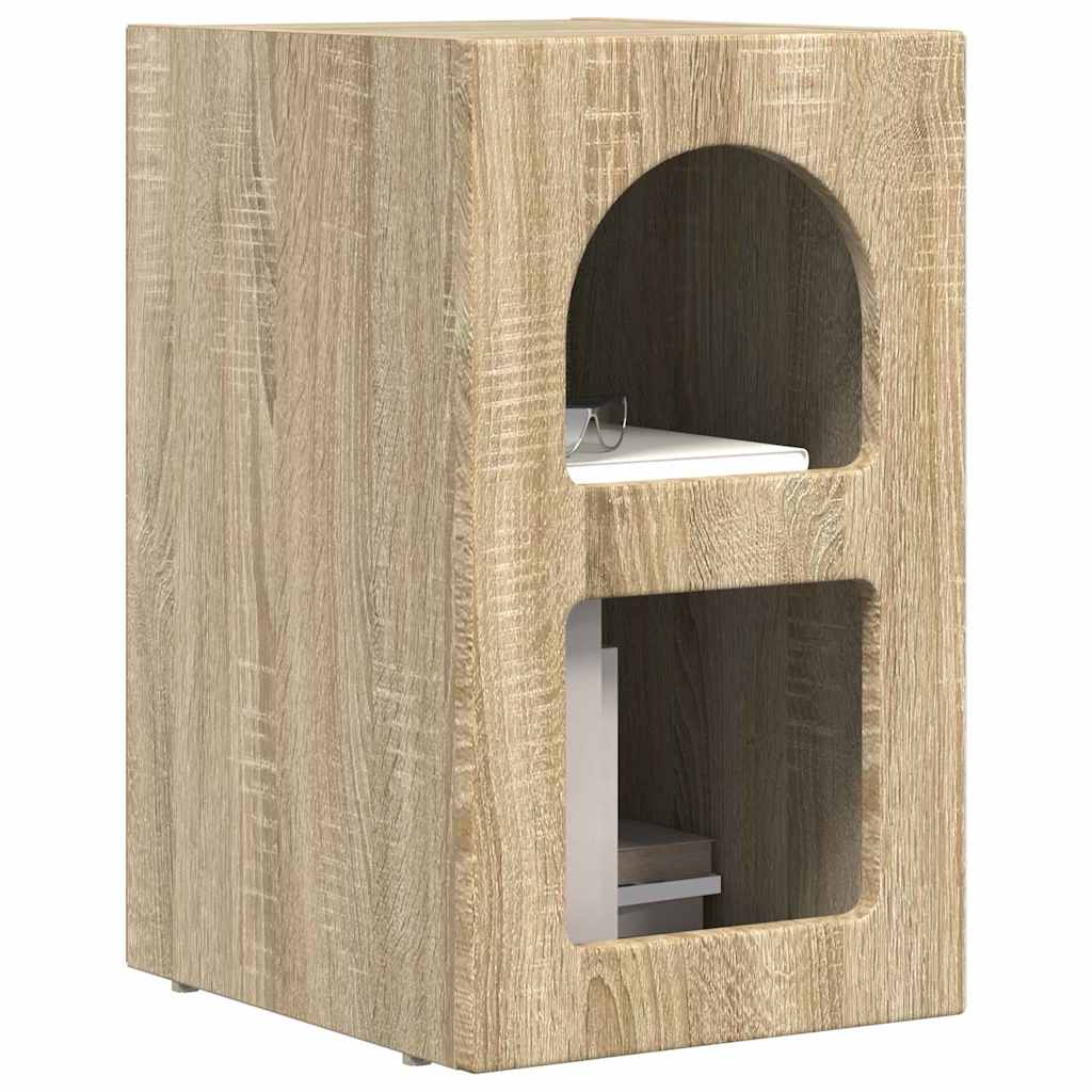 Noptiera 2 pcs Stejar Sonoma 29.5 x 35 x 50 cm Lemn compozit — imaginea 4