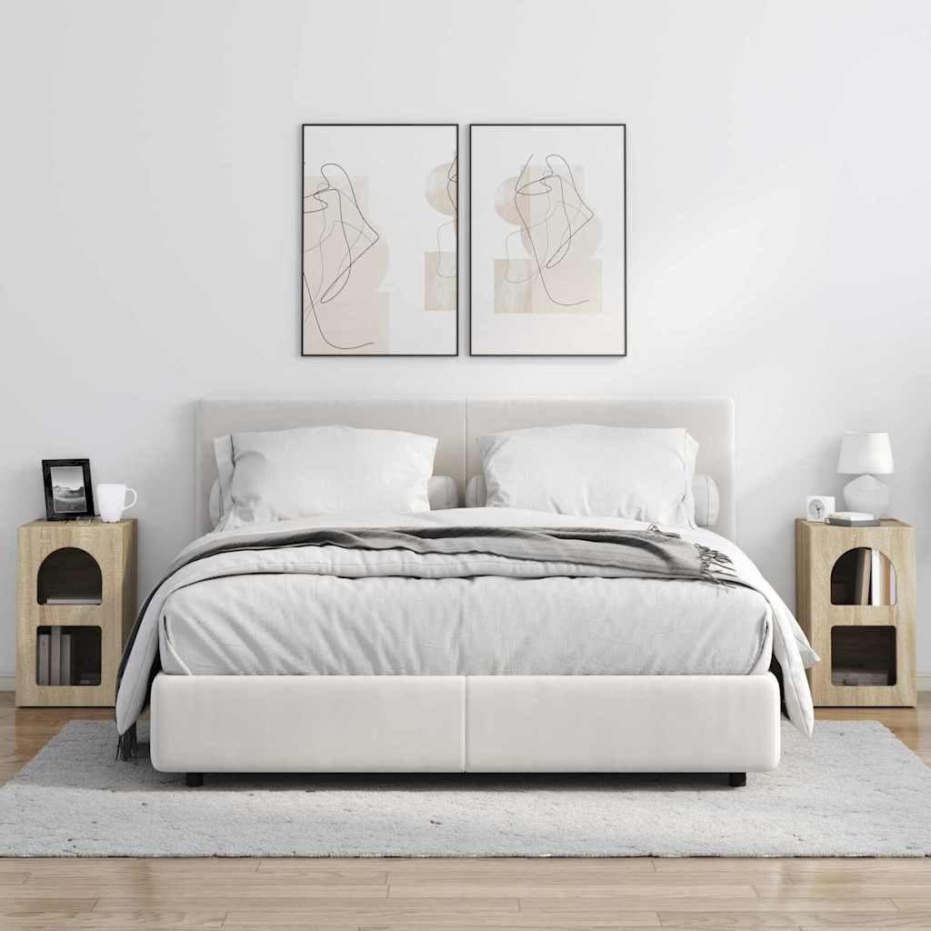 Noptiera 2 pcs Stejar Sonoma 29.5 x 35 x 50 cm Lemn compozit — imaginea 5