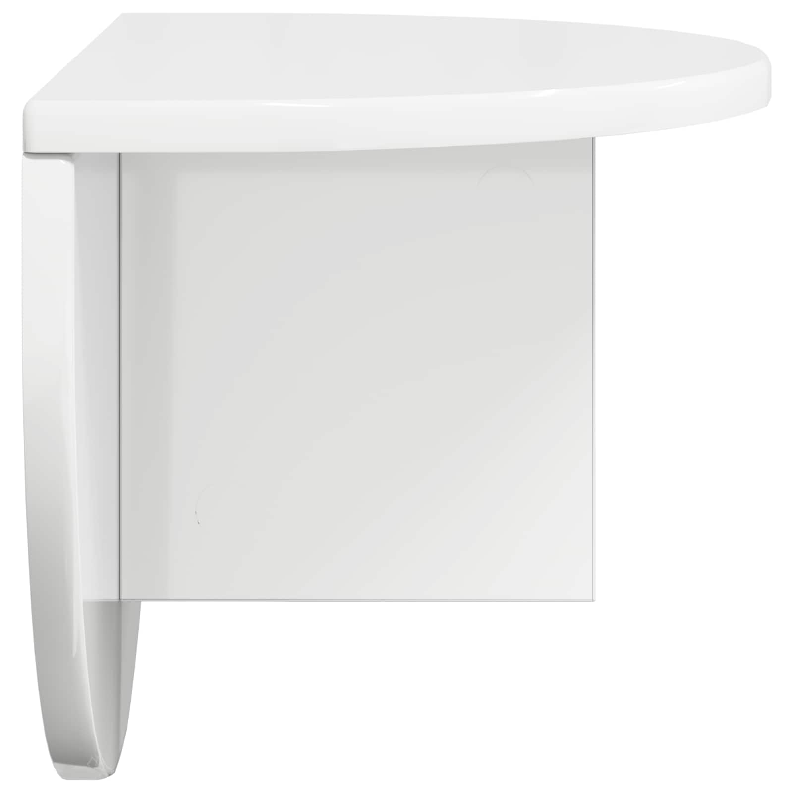 Raft de perete Alb lucios 38 x 19 x 19 cm Lemn compozit — imaginea 6