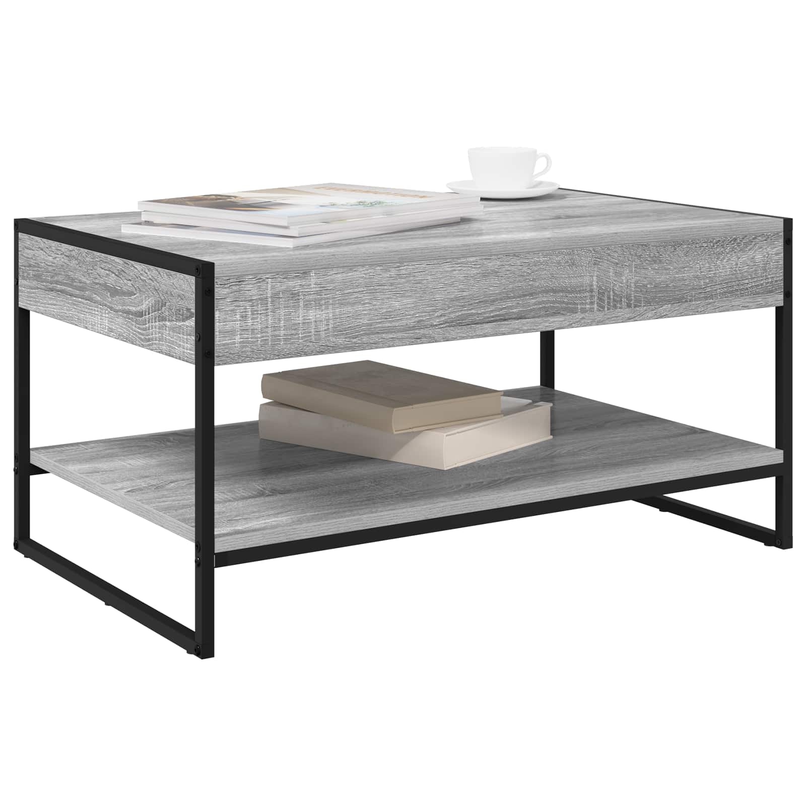 Masa de cafea Gri Sonoma 80 x 50 x 40 cm Lemn compozit — imaginea 3