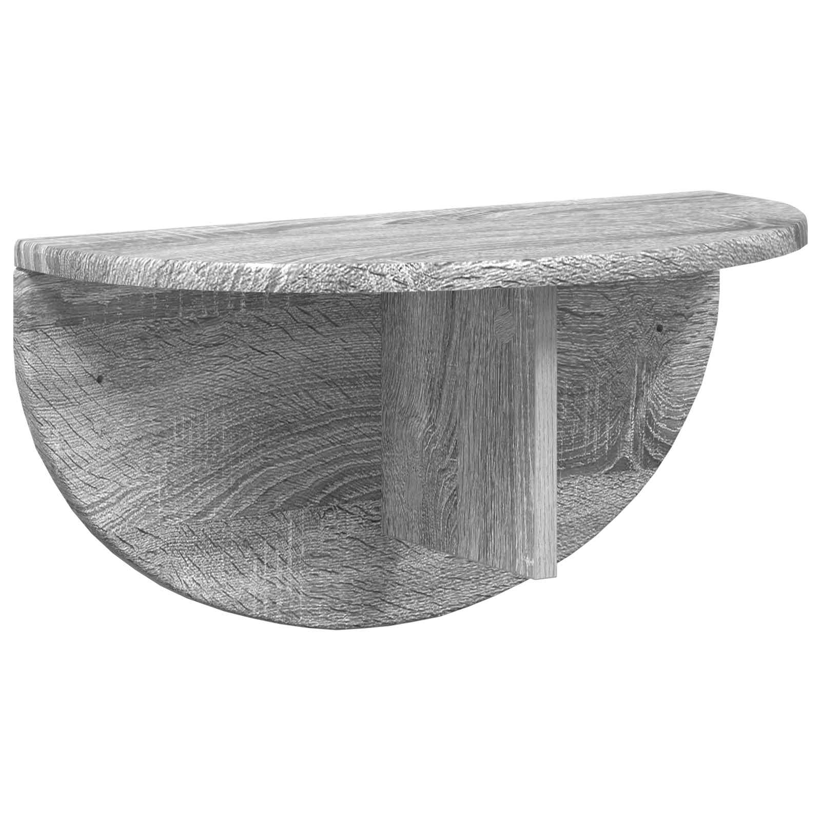 Raft de perete 2 pcs Gri Sonoma 38 x 19 x 19 cm Lemn compozit — imaginea 5