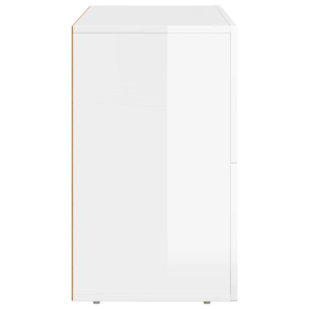 Bufet Alb lucios 80.5 x 35 x 59 cm Lemn compozit — imaginea 8