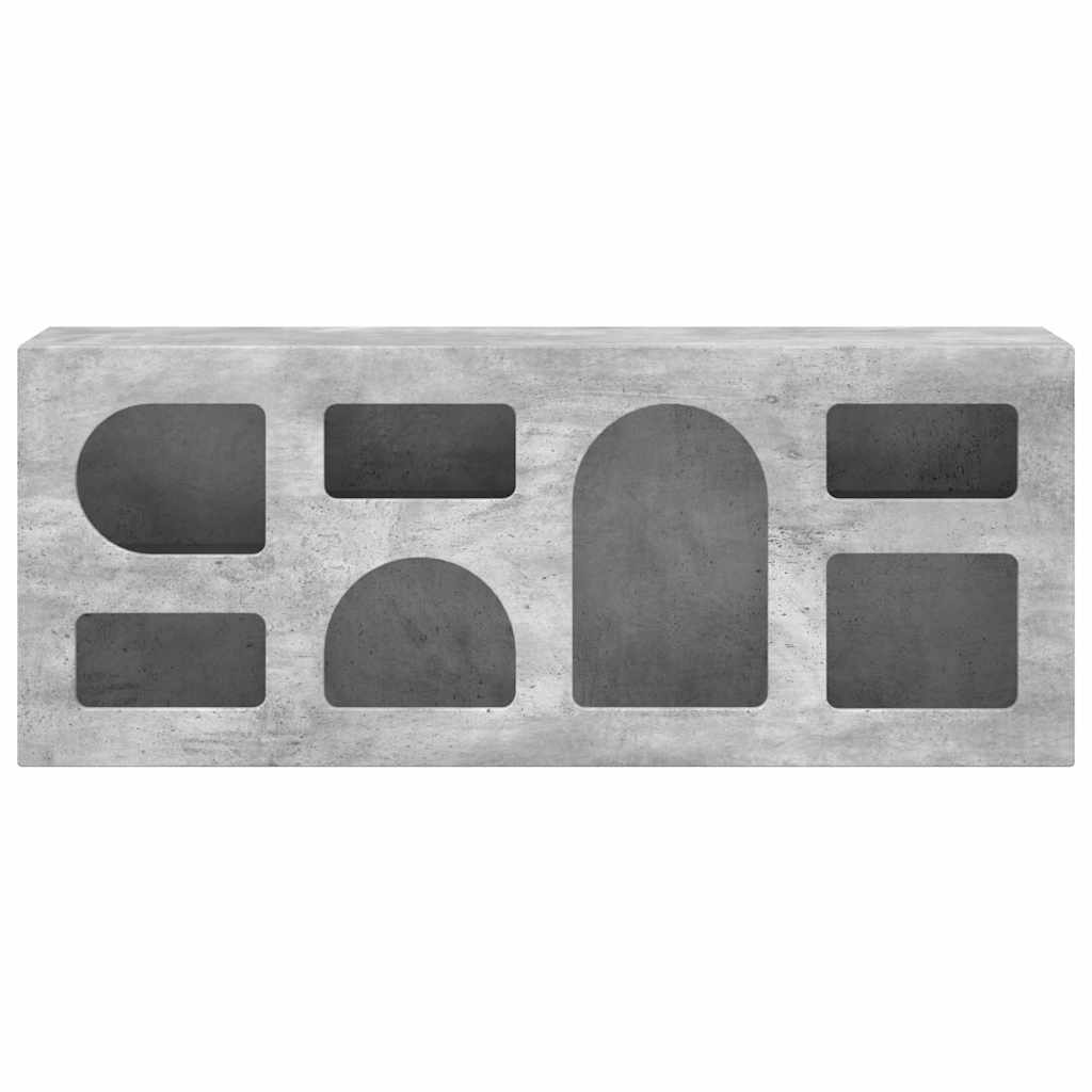 Cabinet TV Gri din beton 100 x 35 x 40 cm Lemn compozit — imaginea 6