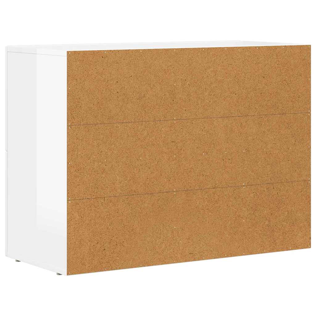 Bufet Alb lucios 80.5 x 35 x 59 cm Lemn compozit — imaginea 9
