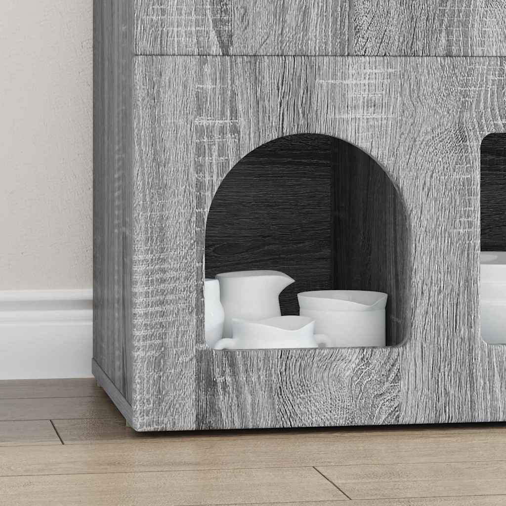 Bufet Gri Sonoma 80.5 x 35 x 59 cm Lemn compozit — imaginea 6