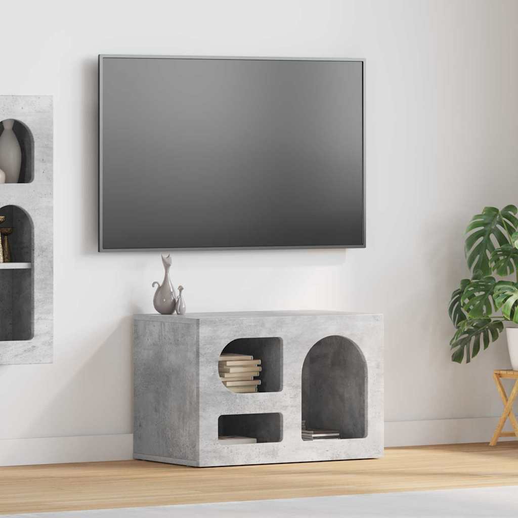 Cabinet TV Gri din beton 60 x 35 x 40 cm Lemn compozit — imaginea 2