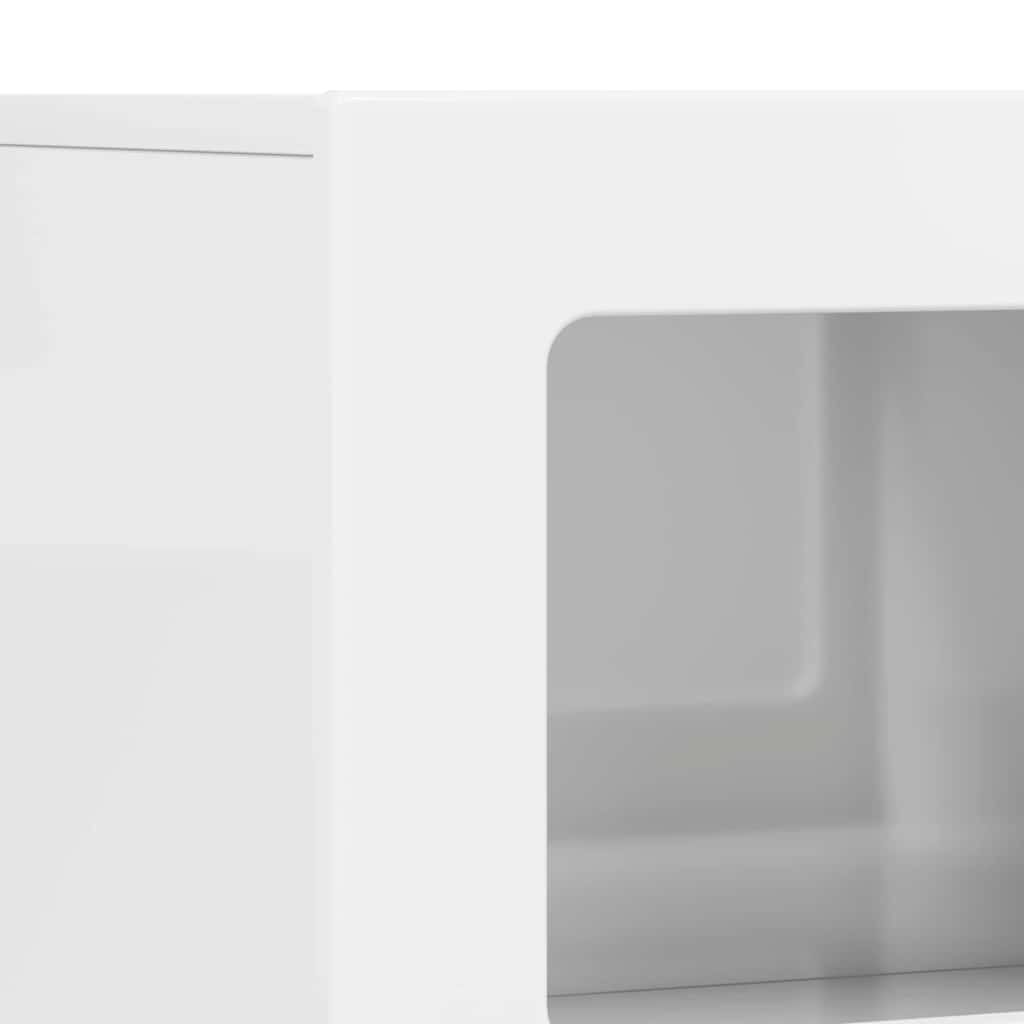 Bufet Alb lucios 80.5 x 35 x 59 cm Lemn compozit — imaginea 10