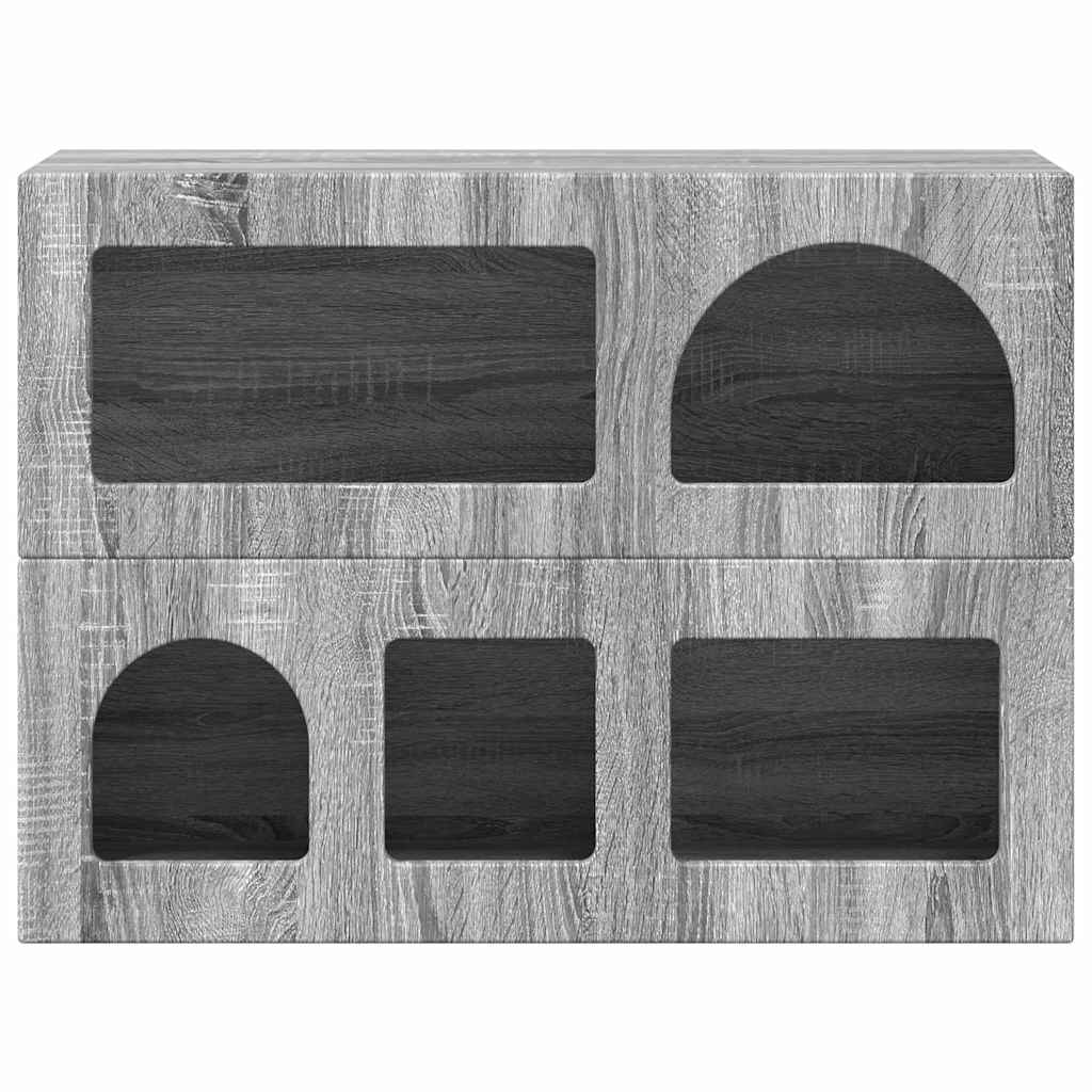 Bufet Gri Sonoma 80.5 x 35 x 59 cm Lemn compozit — imaginea 7