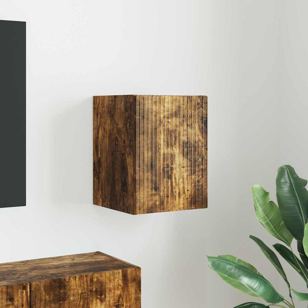 Dulap TV de perete Stejar fumuriu 30 x 31 x 40 cm Lemn compozit — imaginea 2
