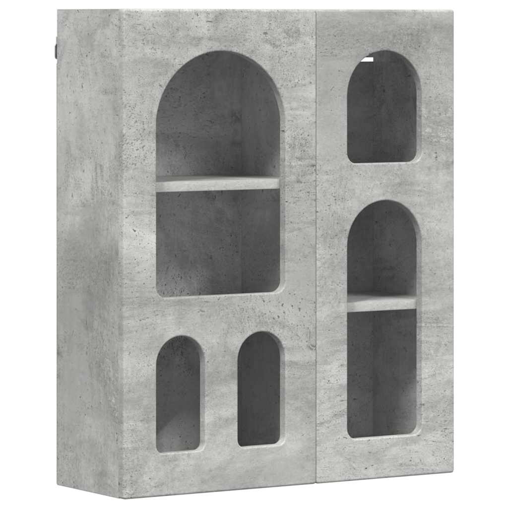 Dulap suspendat Gri din beton 59 x 20 x 71.5 cm Lemn compozit
