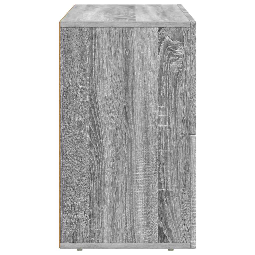 Bufet Gri Sonoma 80.5 x 35 x 59 cm Lemn compozit — imaginea 8