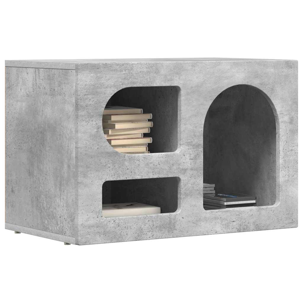 Cabinet TV Gri din beton 60 x 35 x 40 cm Lemn compozit — imaginea 4