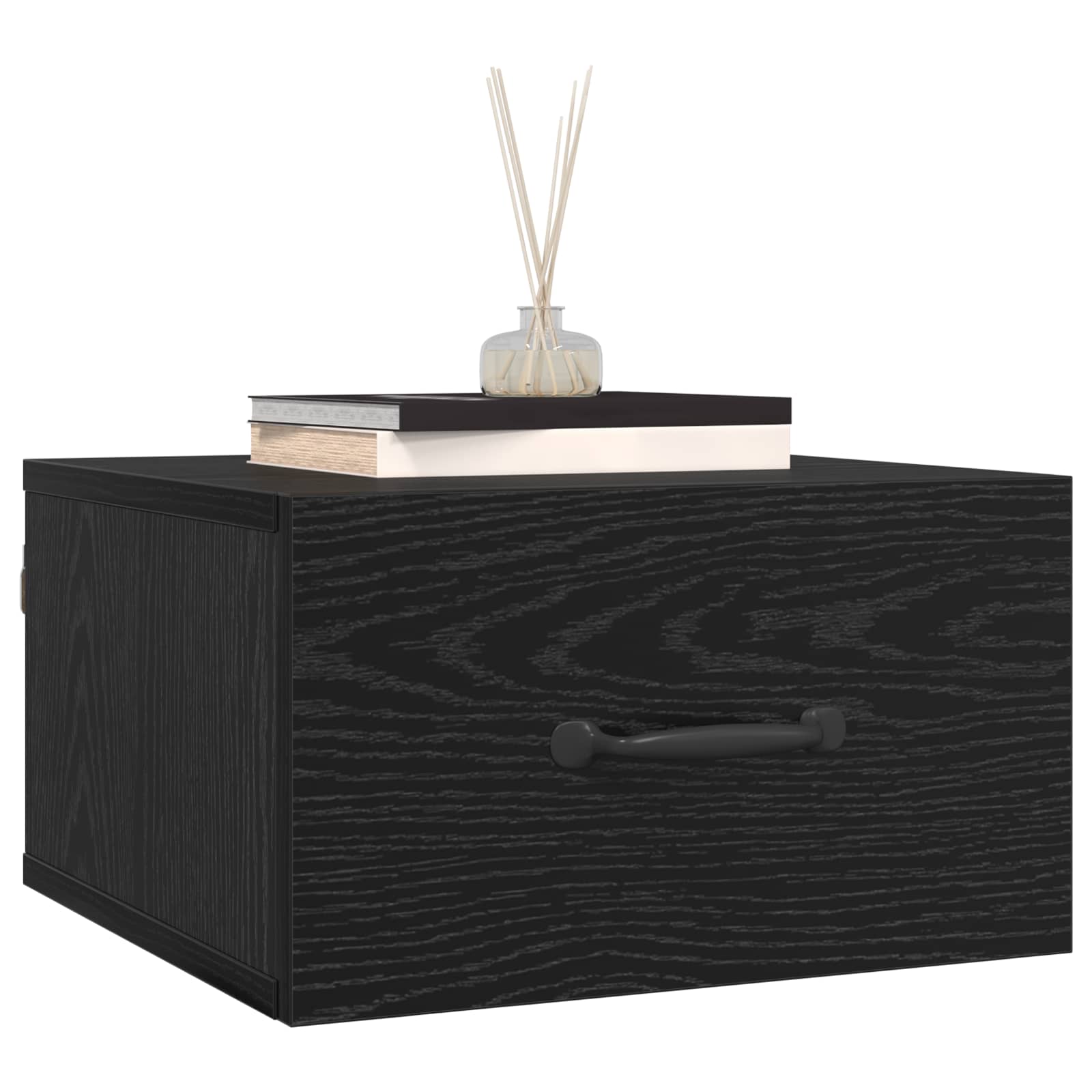Noptiera Stejar Negru 35 x 35 x 20 cm Lemn compozit — imaginea 3