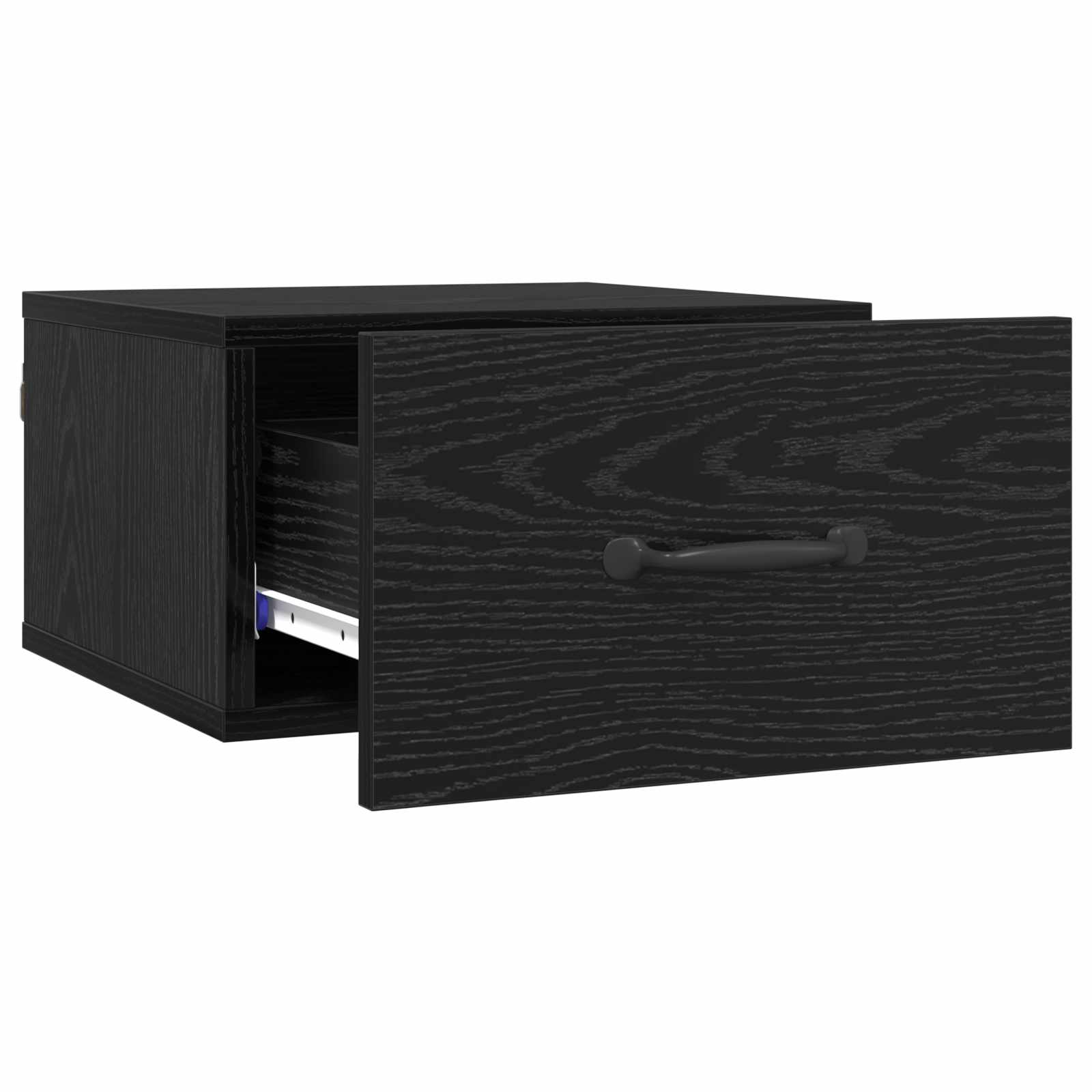Noptiera Stejar Negru 35 x 35 x 20 cm Lemn compozit — imaginea 4