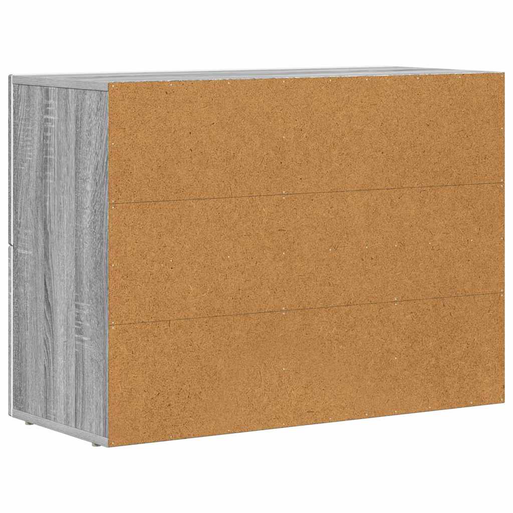 Bufet Gri Sonoma 80.5 x 35 x 59 cm Lemn compozit — imaginea 9