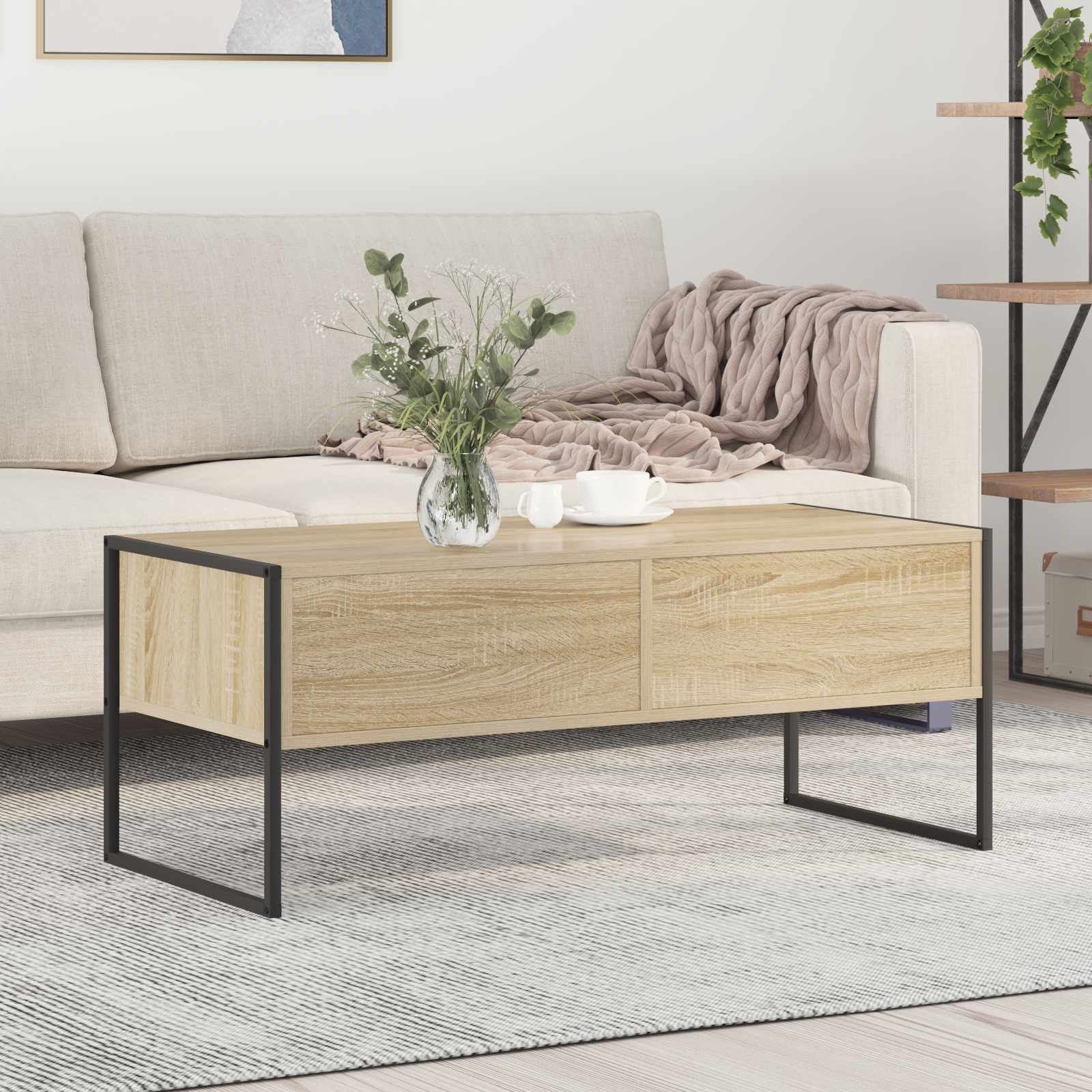 Masa de cafea cu sertar Sonoma 100 x 46 x 40 cm Lemn compozit — imaginea 2