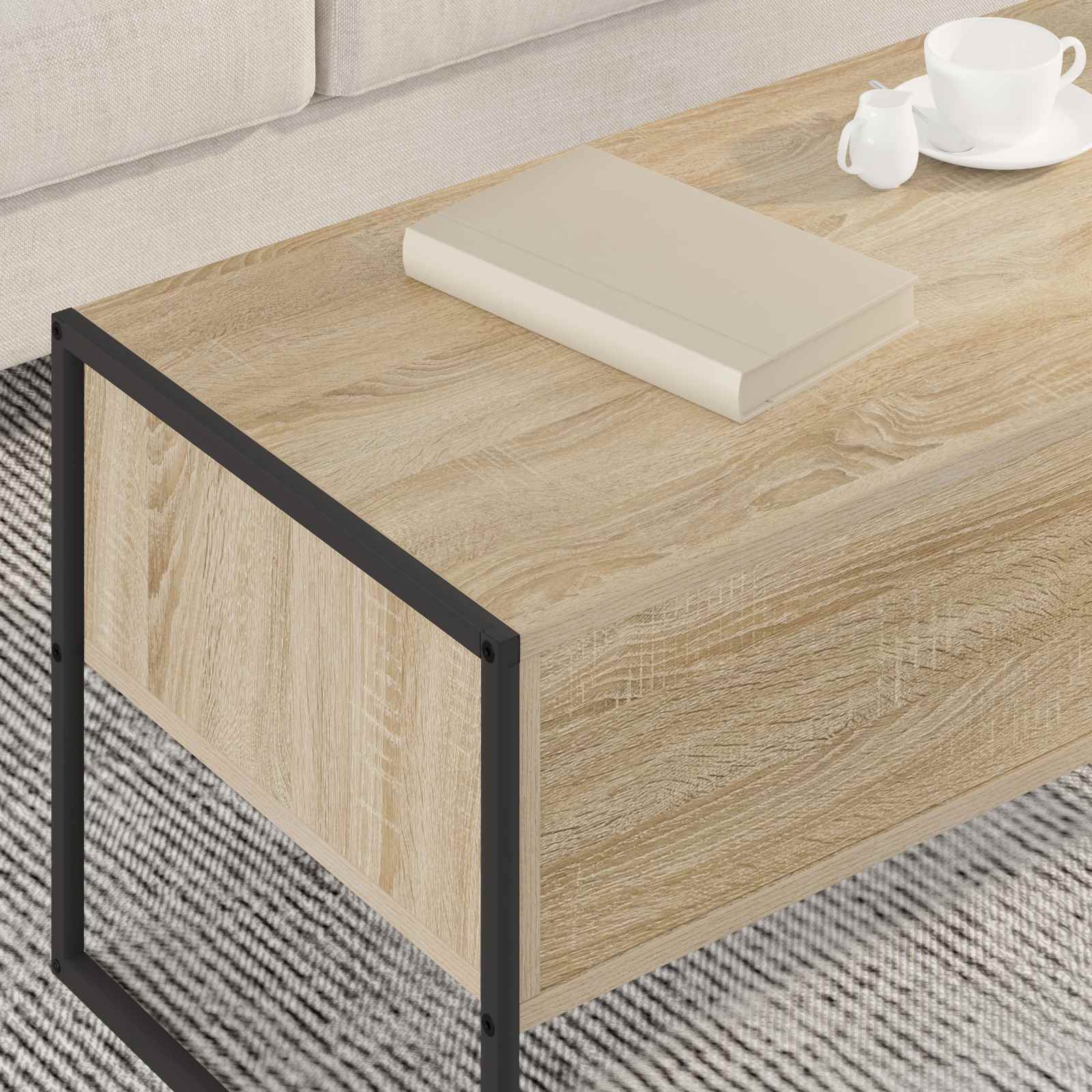 Masa de cafea cu sertar Sonoma 100 x 46 x 40 cm Lemn compozit — imaginea 4