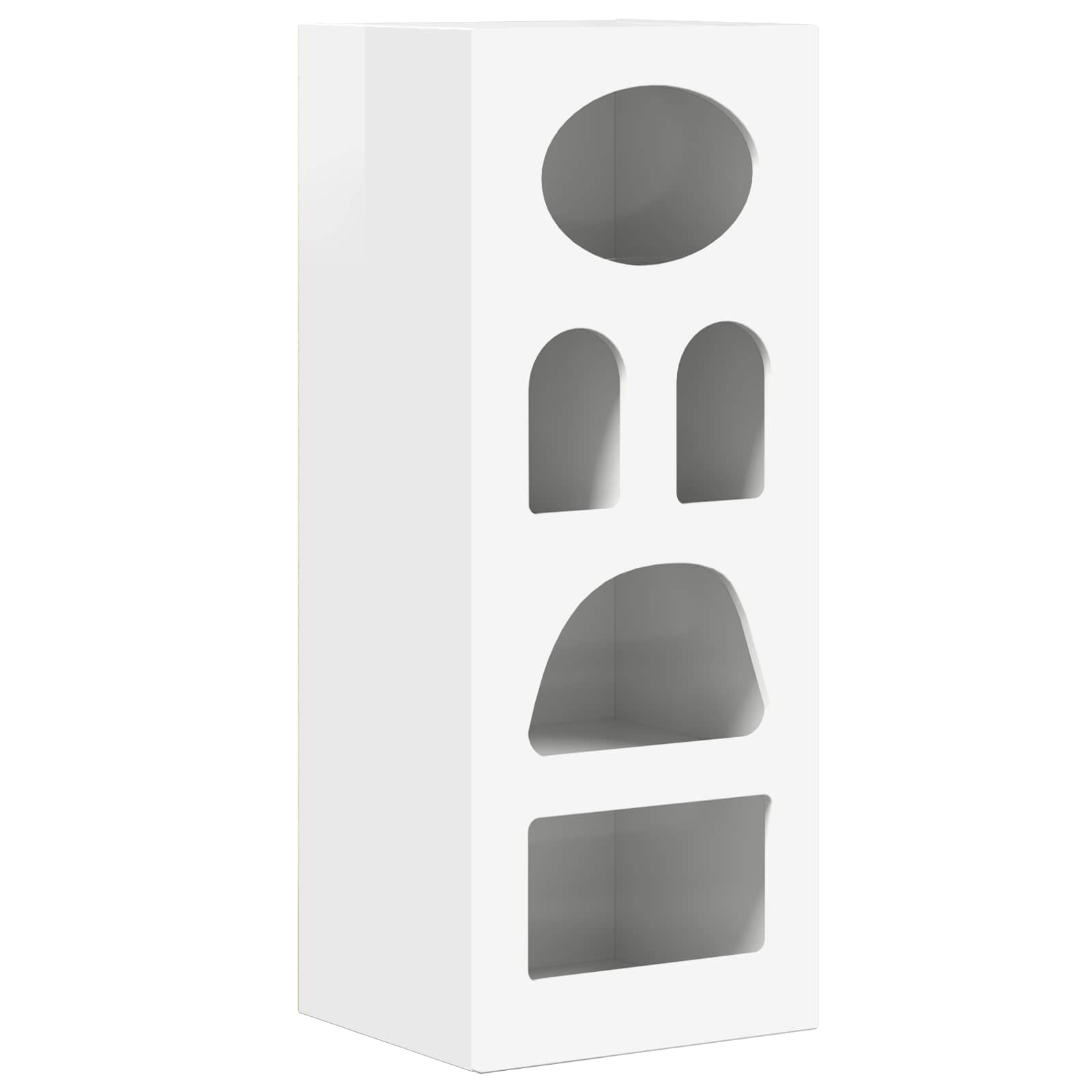 Bufet Alb lucios 40 x 35 x 100,5 cm Lemn compozit