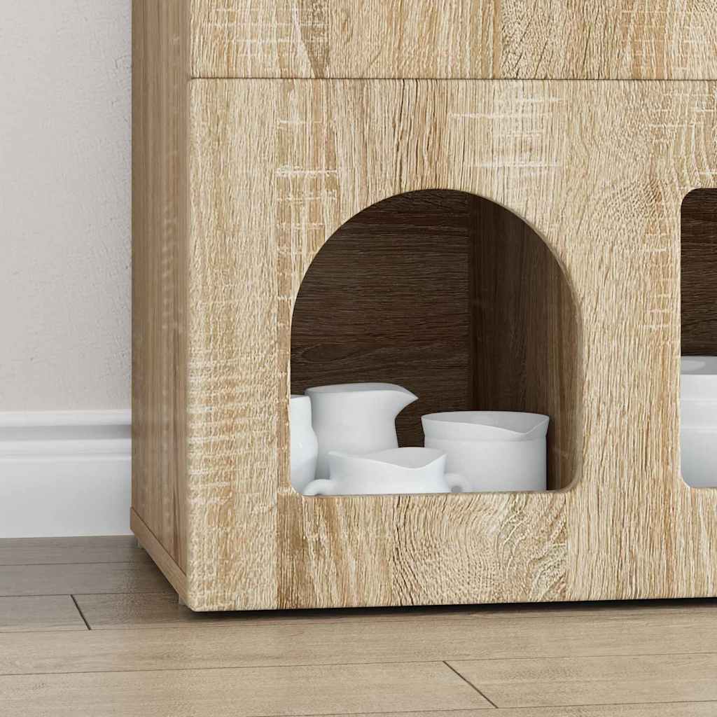 Bufet Stejar Sonoma 80.5 x 35 x 59 cm Lemn compozit — imaginea 6