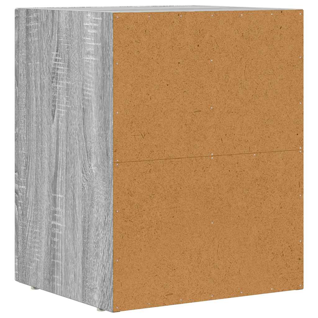 Noptiera Gri Sonoma 40 x 35 x 50 cm Lemn compozit — imaginea 7