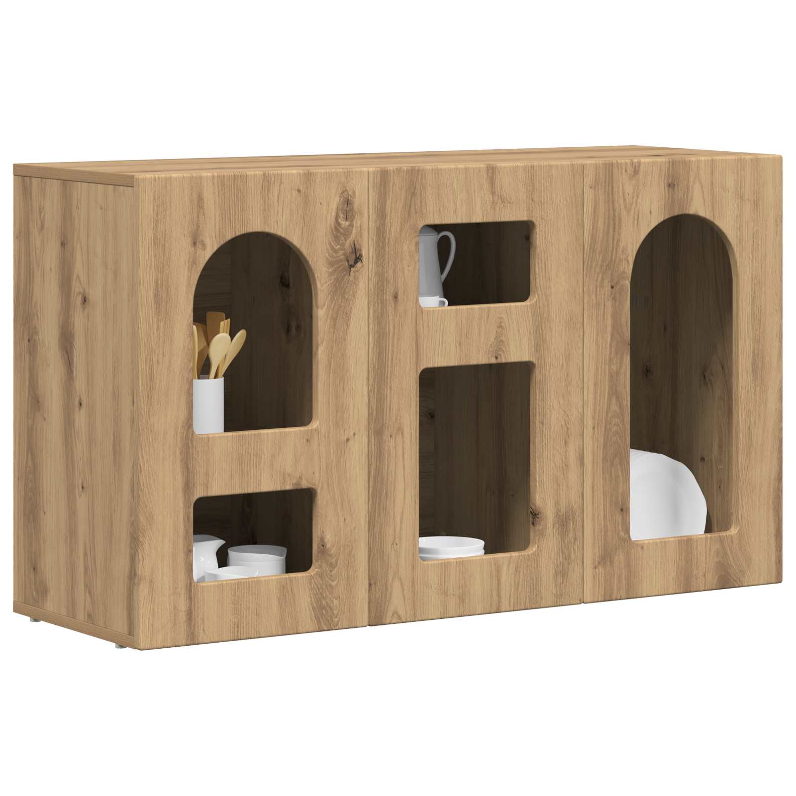Bufet Stejar Artizanal 100 x 35 x 59 cm Lemn compozit — imaginea 3