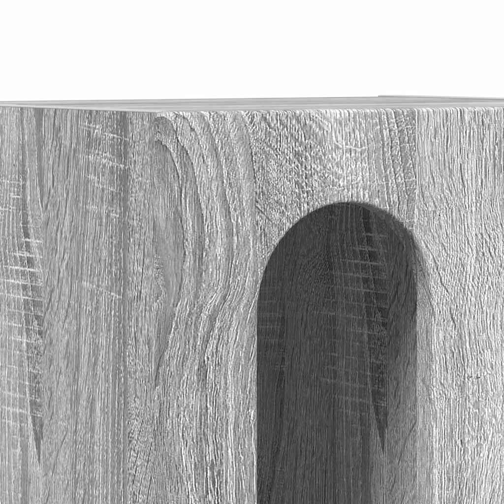 Noptiera Gri Sonoma 40 x 35 x 50 cm Lemn compozit — imaginea 8
