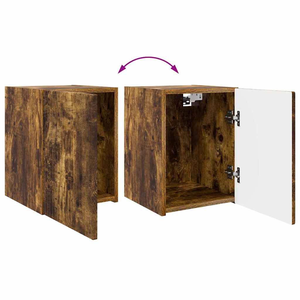 Dulap TV de perete Stejar fumuriu 30 x 31 x 40 cm Lemn compozit — imaginea 13