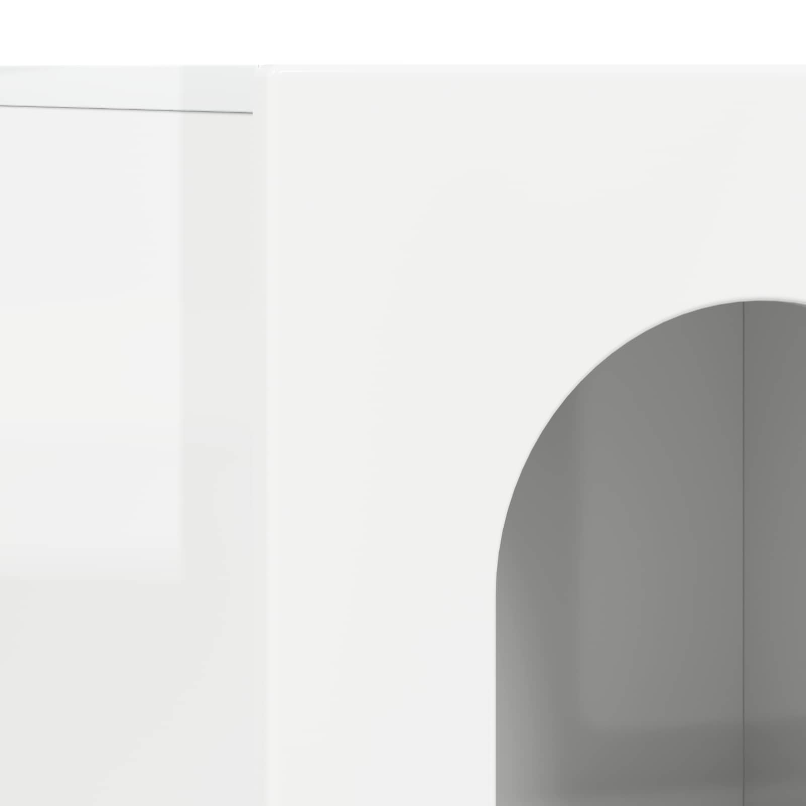 Bufet Alb lucios 100 x 35 x 59 cm Lemn compozit — imaginea 9