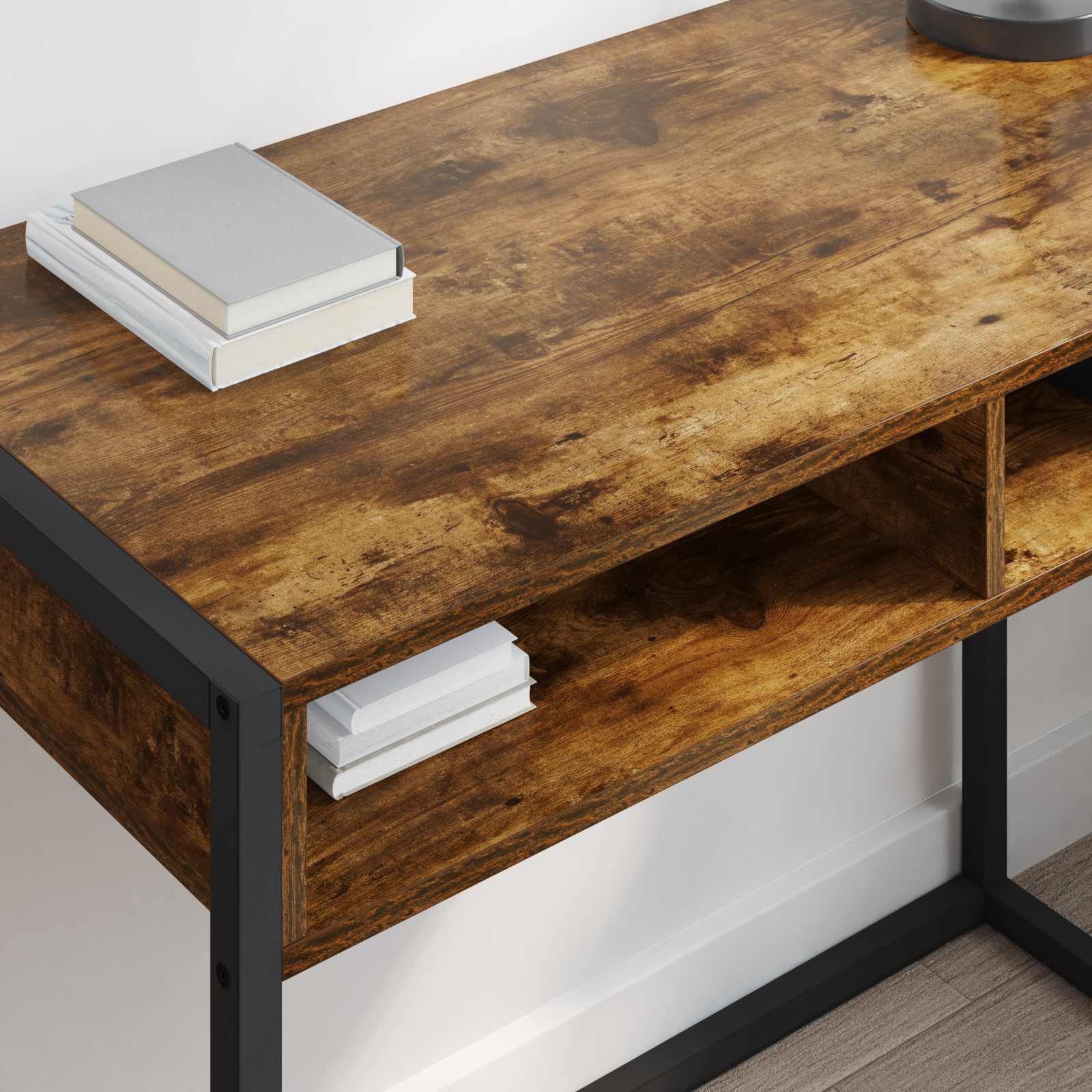 Birou Stejar fumuriu 100 x 50 x 75 cm Lemn compozit — imaginea 4