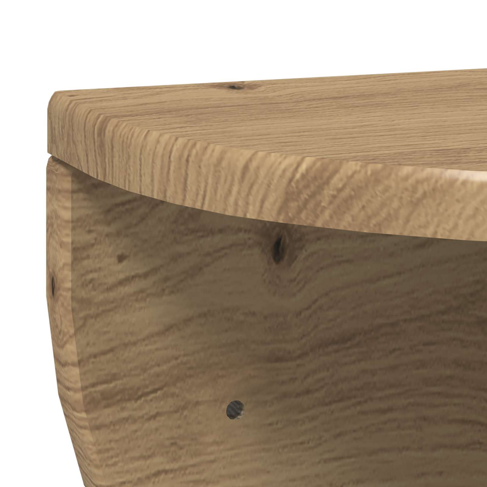 Raft de perete Stejar Artizanal 38 x 19 x 19 cm Lemn compozit — imaginea 8