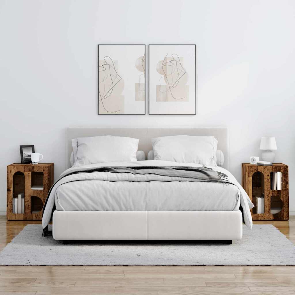 Noptiera 2 pcs Lemn vechi 40 x 35 x 50 cm Lemn compozit — imaginea 5