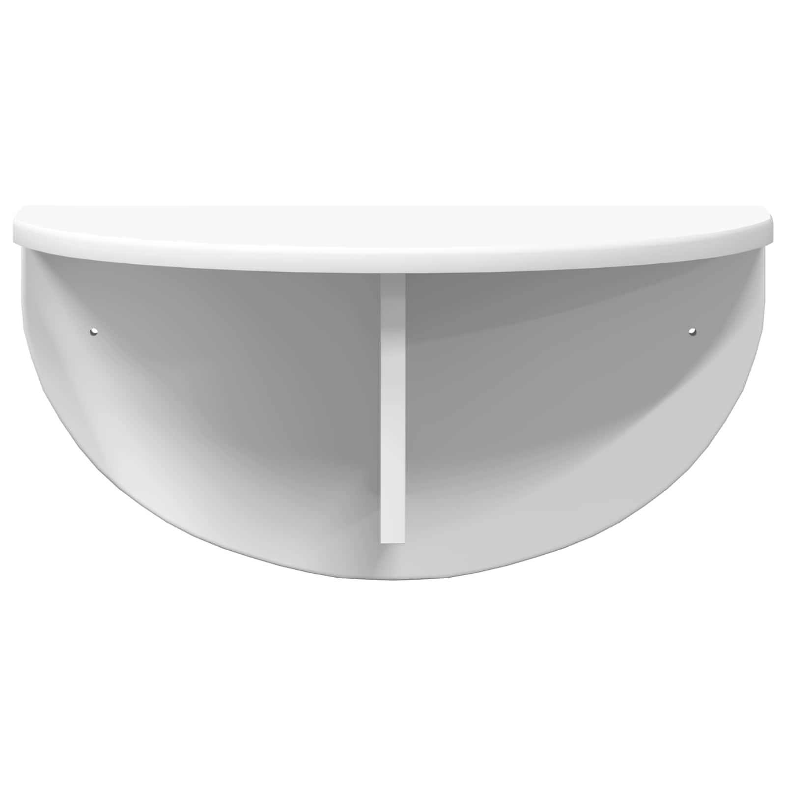 Raft de perete Pe perete Alb 38 x 19 x 19 cm Lemn compozit — imaginea 5