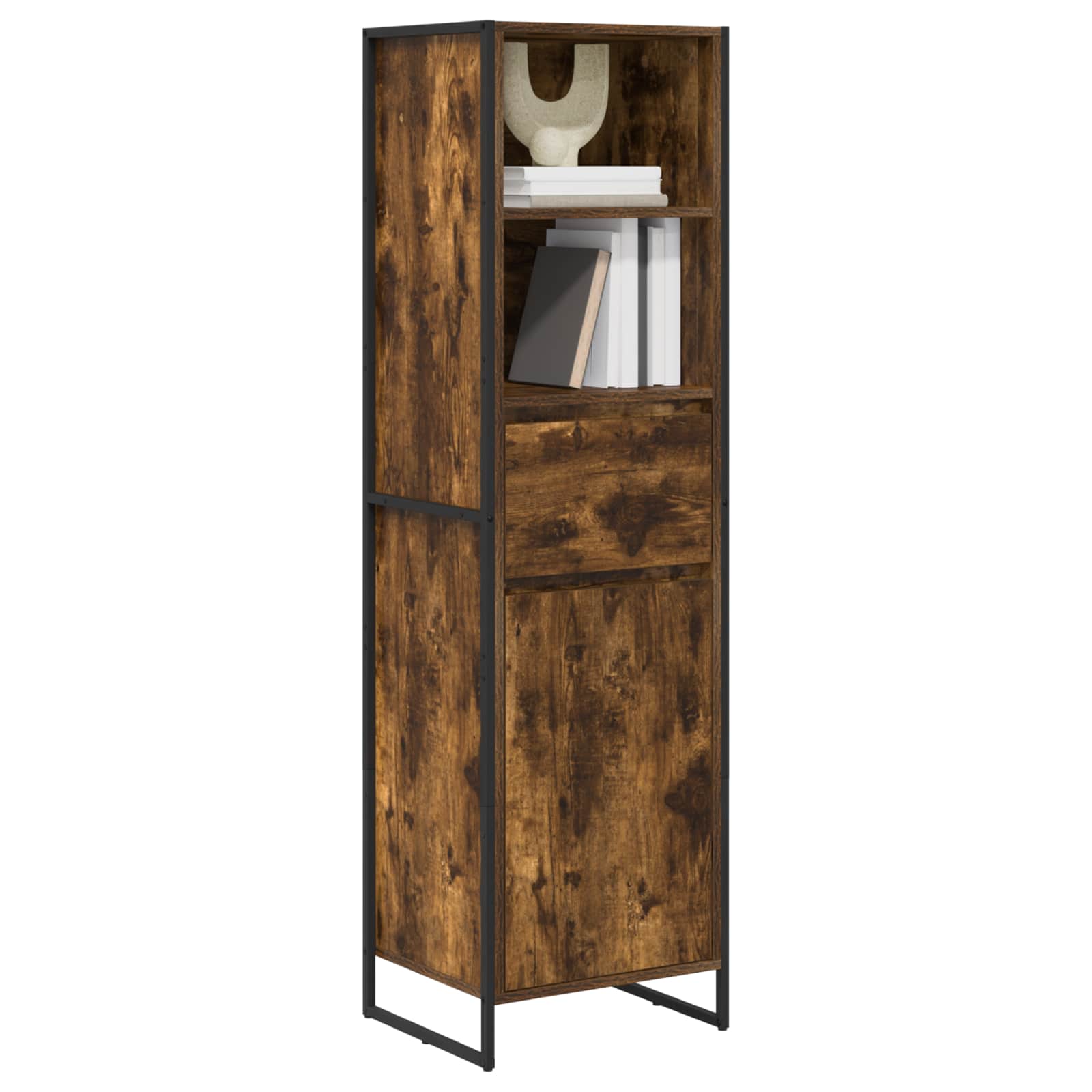 Dulap pentru carti cu sertar Stejar fumuriu 43 x 36 x 150.5 cm — imaginea 3