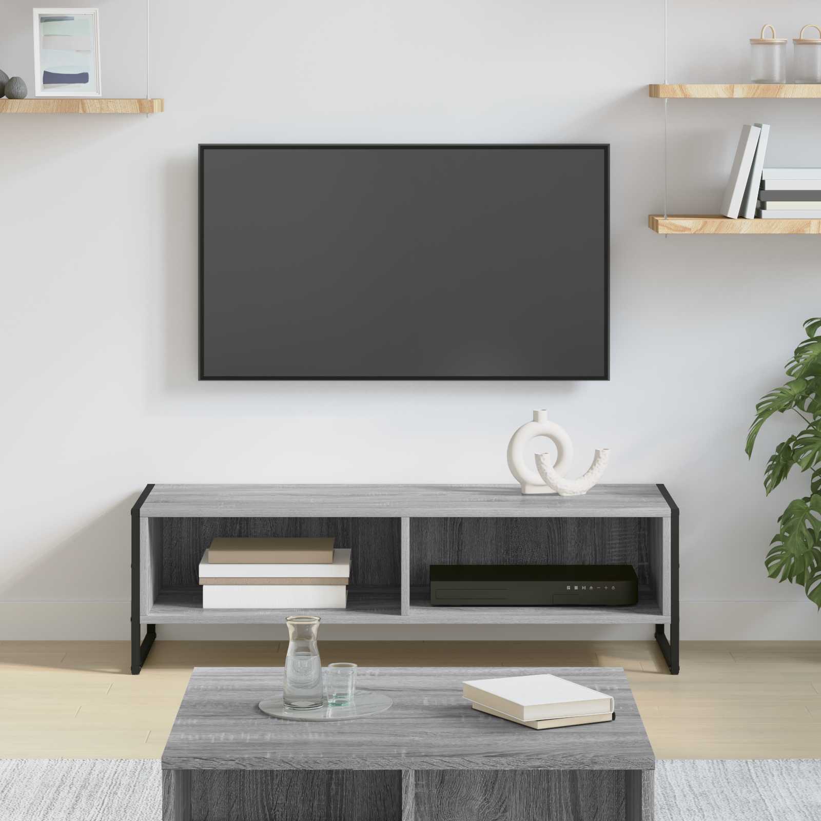 Cabinet TV Gri Sonoma 100 x 36.5 x 30.5 cm Lemn compozit — imaginea 2