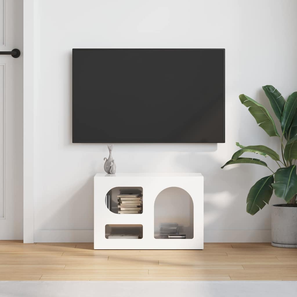 Cabinet TV Alb lucios 60 x 35 x 40 cm Lemn compozit — imaginea 5