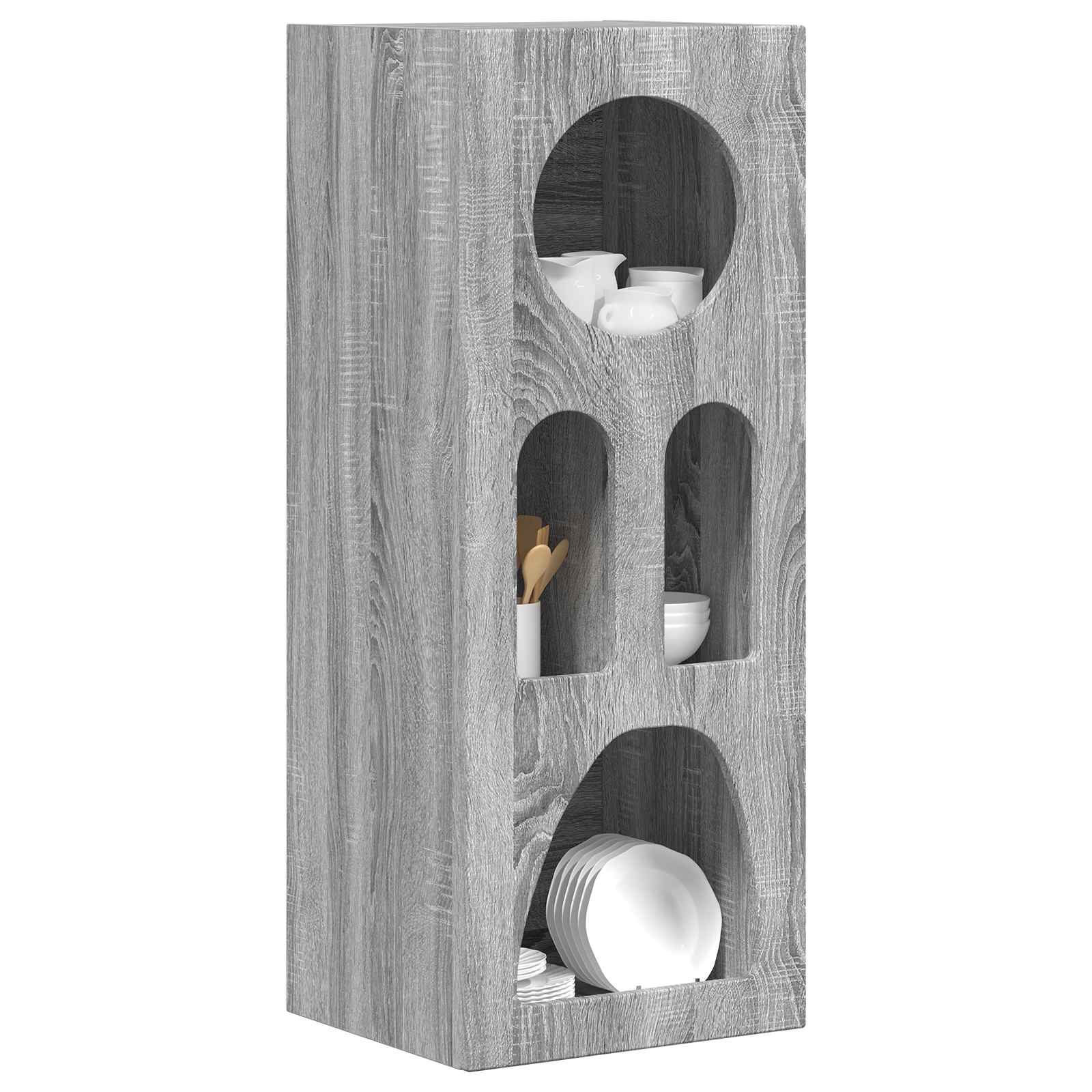 Bufet Gri Sonoma 40 x 35 x 100.5 cm Lemn compozit — imaginea 3