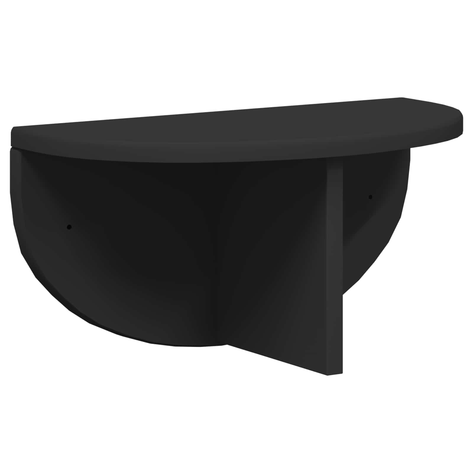 Raft de perete 2 pcs Negru 38 x 19 x 19 cm Lemn compozit — imaginea 5