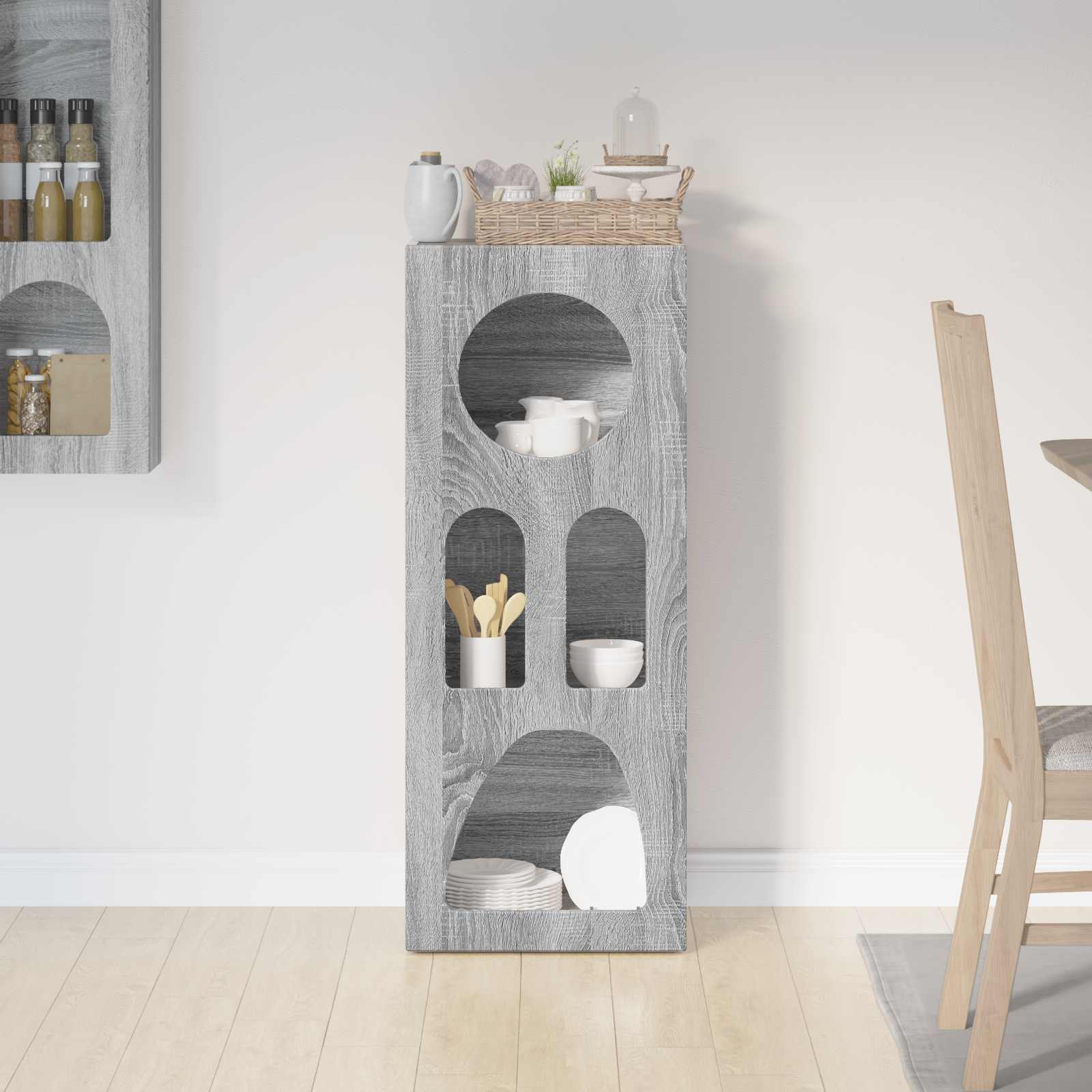 Bufet Gri Sonoma 40 x 35 x 100.5 cm Lemn compozit — imaginea 4