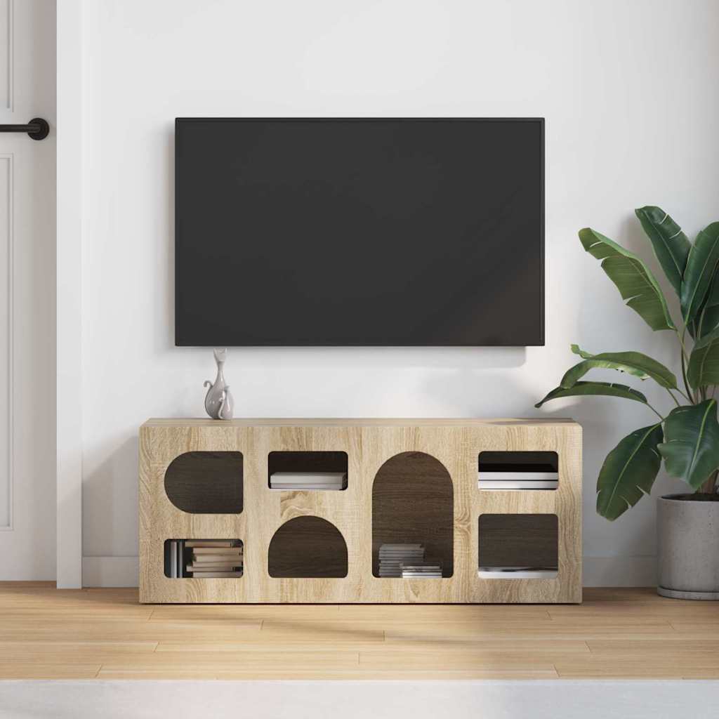 Cabinet TV Stejar Sonoma 100 x 35 x 40 cm Lemn compozit — imaginea 5